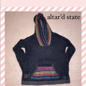 Altar’d State Aztec Lightweight Hooded Sweater